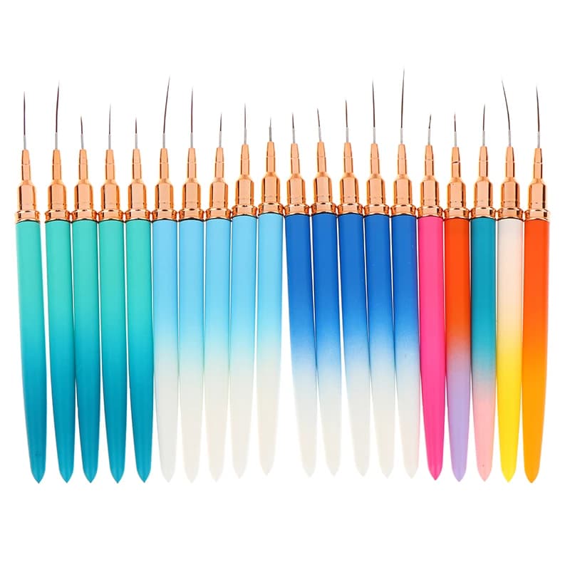 5 pcs nail pens detail brush for lining nail tools long lines brush for lining gel UV enamel painting size 5/8/12/20/25mm