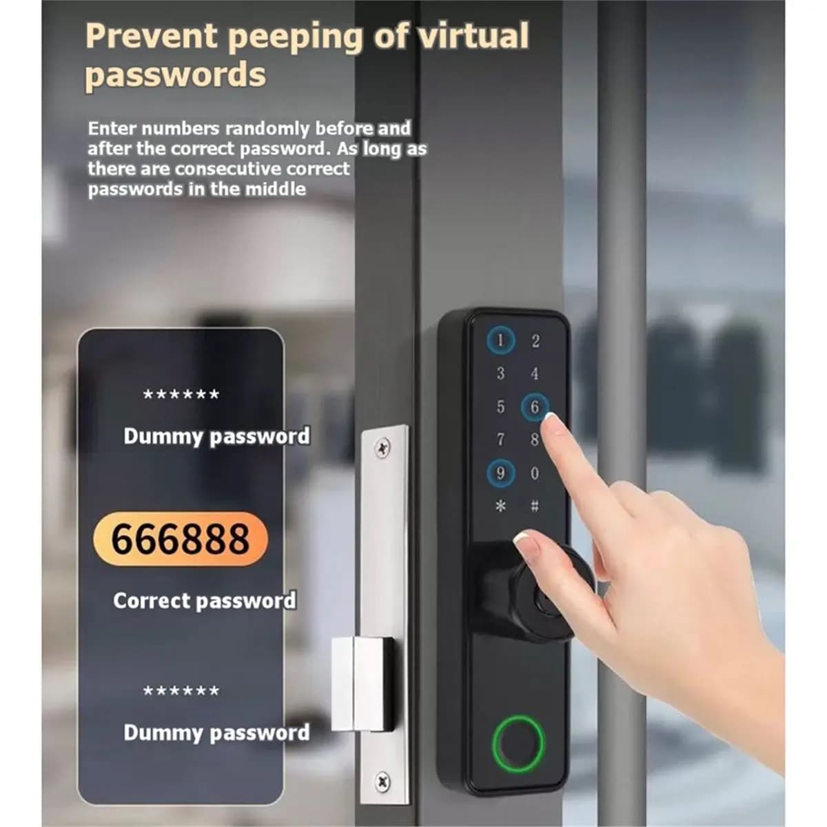 Big Discount Smart Door Lock TT-Lock APP with Biometric Fingerprint Smart NFC Card Password Key Unlock No Drilling Required