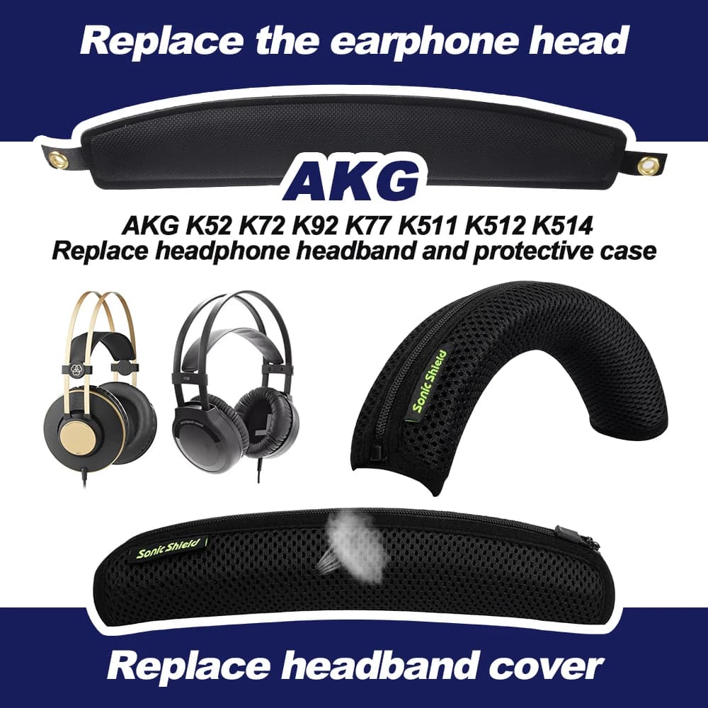 Headphone headband For AKG K52 K72 K92 K77 K511 K512 K514 replacement Breathable headband protective cover earphone head