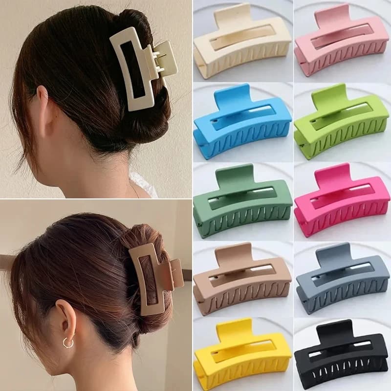 1-3pcs Korean Women Girls Plastic Hair Claws Hair Clips Headwear Large Size Hairpin Crab Barrette Ornament Hair Accessories