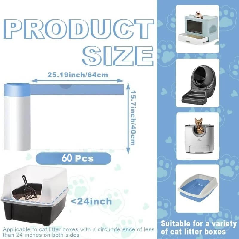 Fodere per lettiera per gatti con coulisse per Catlink / Petkit / Robot per lettiera / Lettiera per gatti automatica Neakea portatile resistente