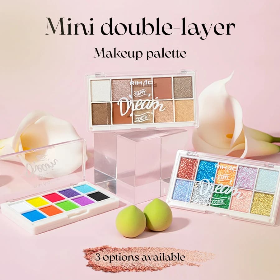1Pc TLM Eyeshadow Palette Facile da applicare Trucco impermeabile a lunga durata Shimmer Festa di Natale Trucco quotidiano da palcoscenico