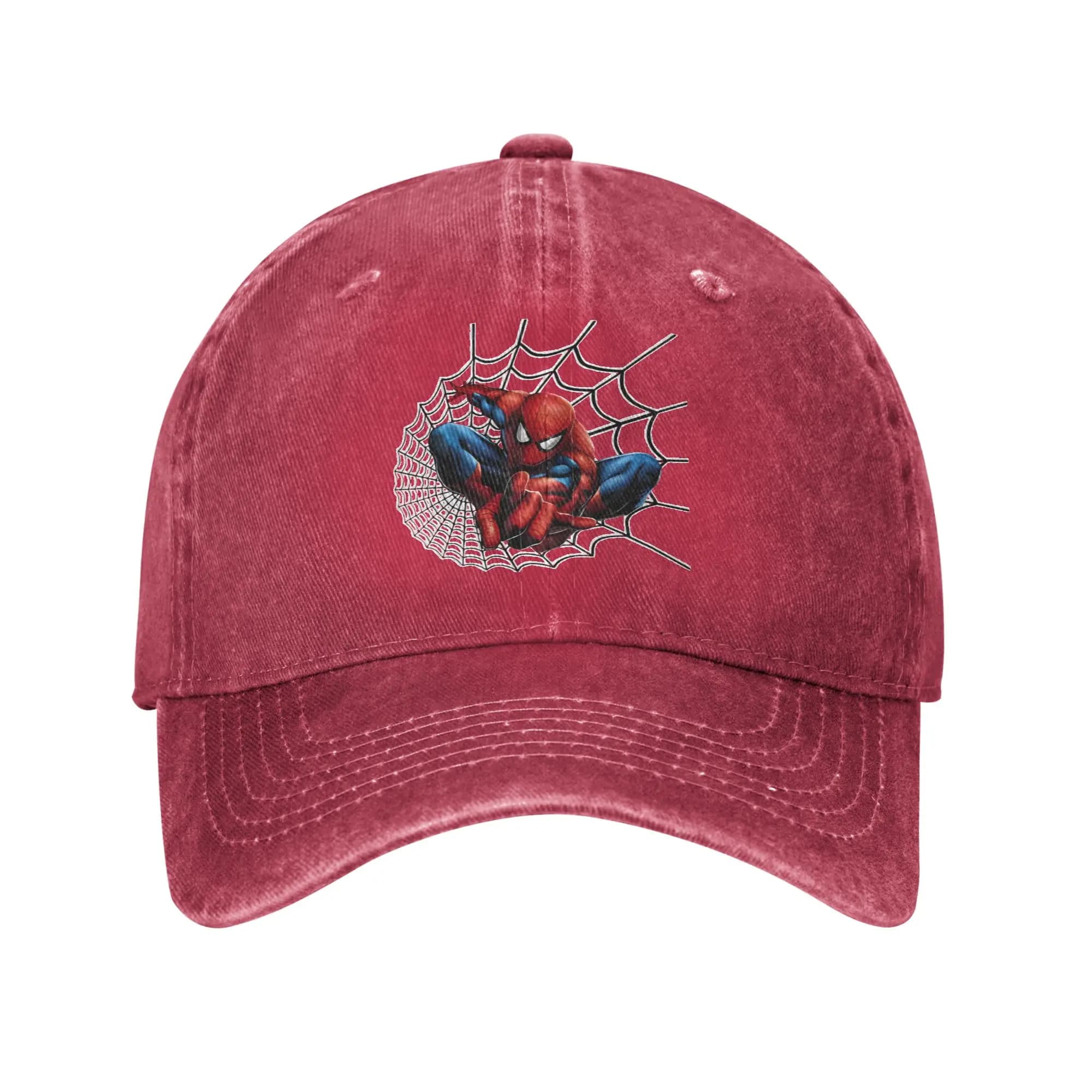 Cappellini da Baseball con Ragnatela Nera in Azione per Uomo e Donna, Cappelli Spider-Man Effetto Invecchiato, Cappello Estivo Regolabile per Esterni