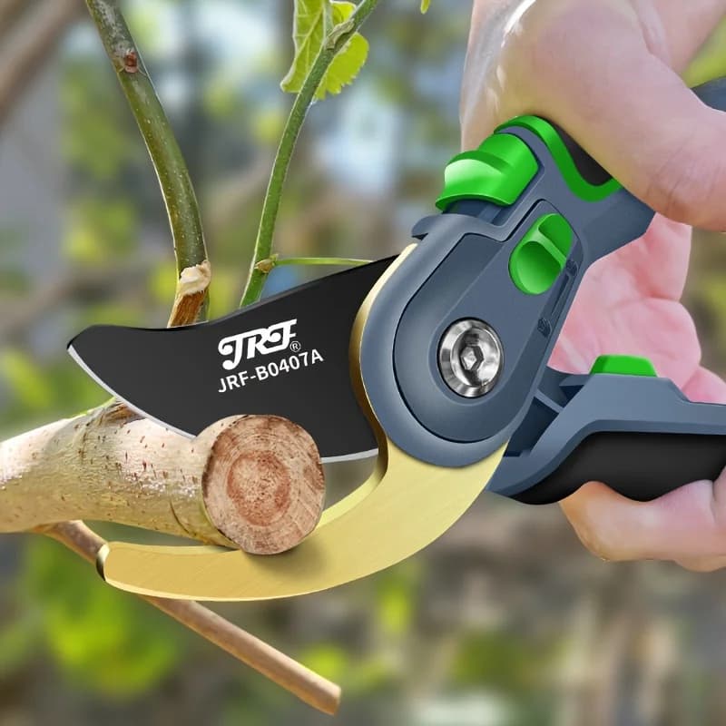 JRF Bypass pruning shears, high-performance manual shears, professional garden cutting scissors with Sharp SK5 Bla steel