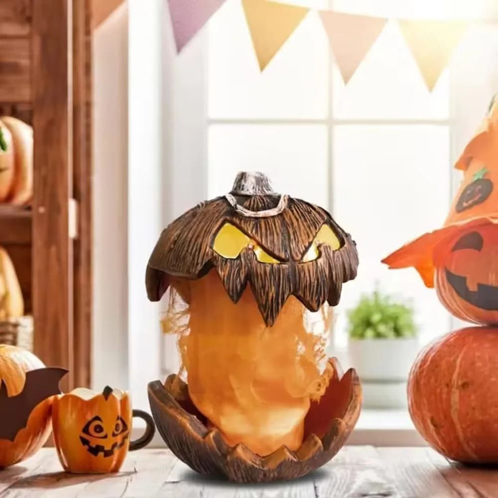 Mouth Open Halloween Pumpkin Lantern Extendable Lighting Decor Scary Party Decoration Spooky Home Garden Atmosphere Fun Set
