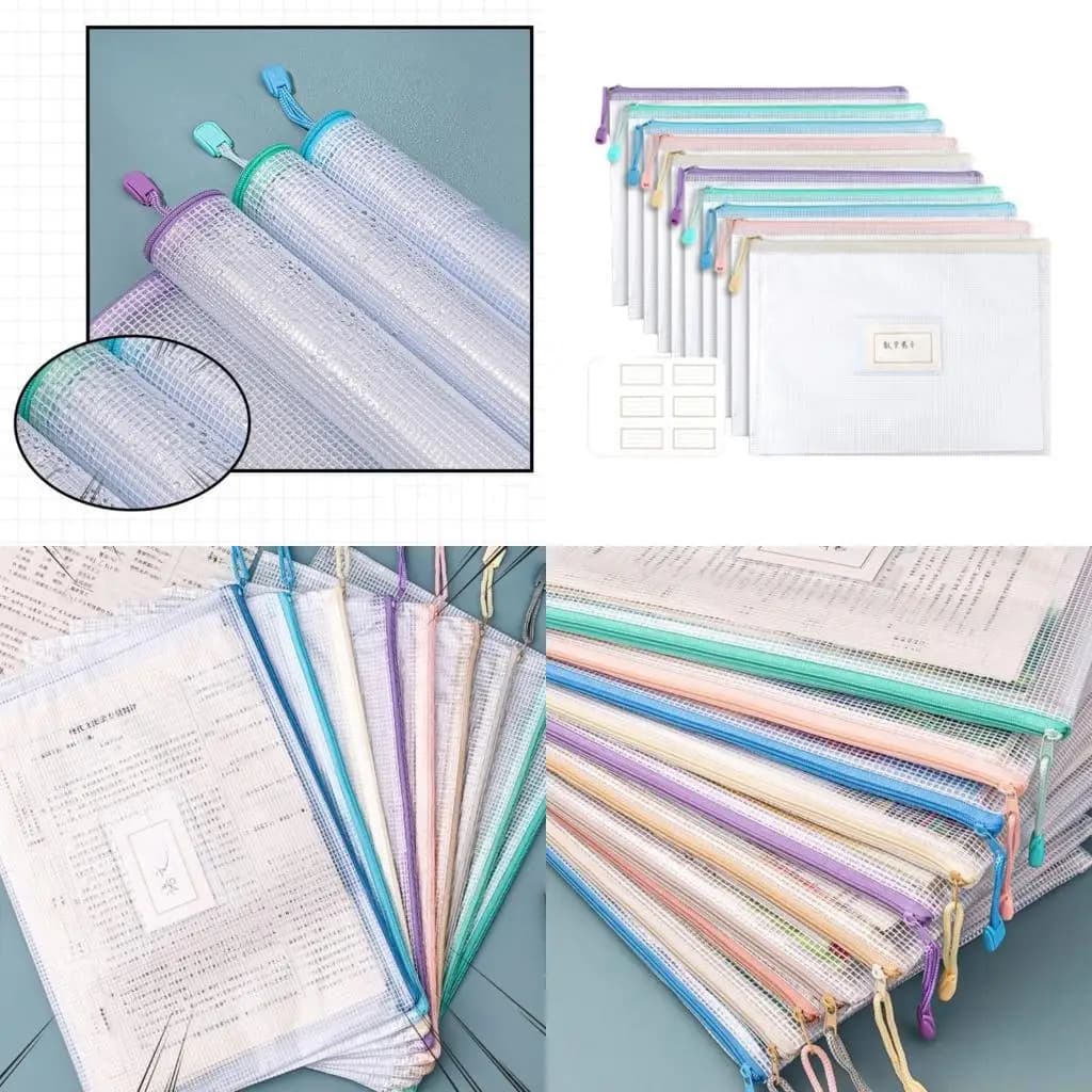 5/10/20 pezzi sacchetti file trasparenti formato lettera portafoglio file cartella file impermeabile borsa per con