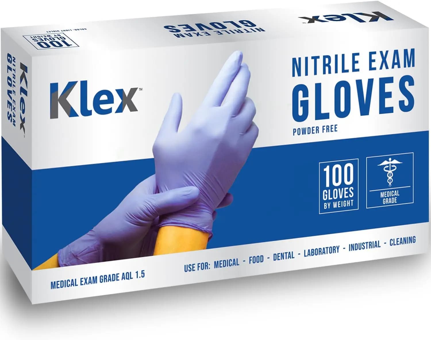 Guanti in Nitrile per Esami - Grado Medico, Senza Polvere, Senza Lattice, Adatti per Alimenti, Lavanda