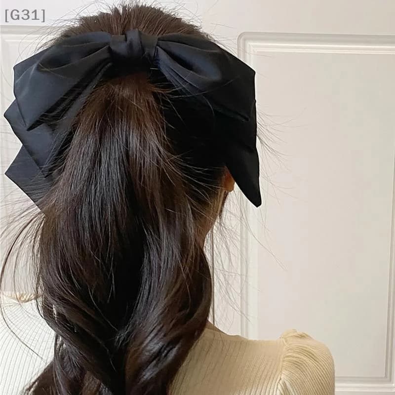New Big Hair Clip Hair Bows Girl Women Solid Pink Black Multi Layer Hair Pin Korean Fashion Pinches For Hair Accessories[G31]