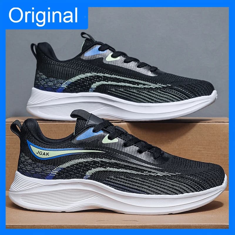 Scarpe da ginnastica da uomo, moda estiva, in rete traspirante, per escursioni all'aperto, scarpe da tennis comode, antiscivolo, resistenti all'usura, con suola morbida, scarpe da corsa