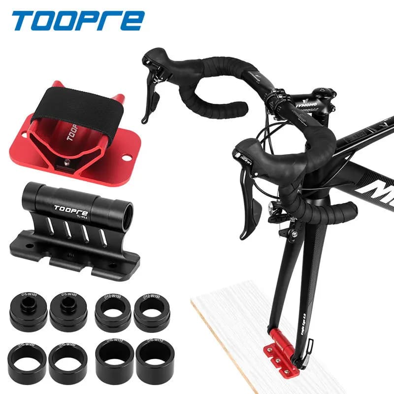 TOOPRE Supporto per Forcella Bici da Tetto Auto, Portabici a Sgancio Rapido, Cavalletti per Riparazione Bici da Officina