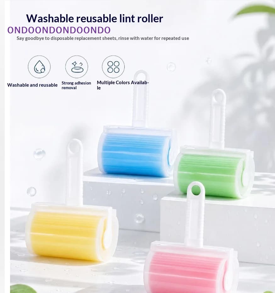 Reusable Lint Remover Washable Sticky Lint Roller 1Pcs Portable for Travel Home Clothes Pet Hair Removal