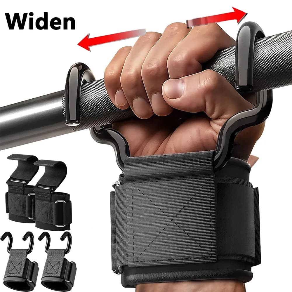 Expand weight lifting handles with wrist bands Hand bar wrist strap Gym fitness strap Pull-up power lifting glove