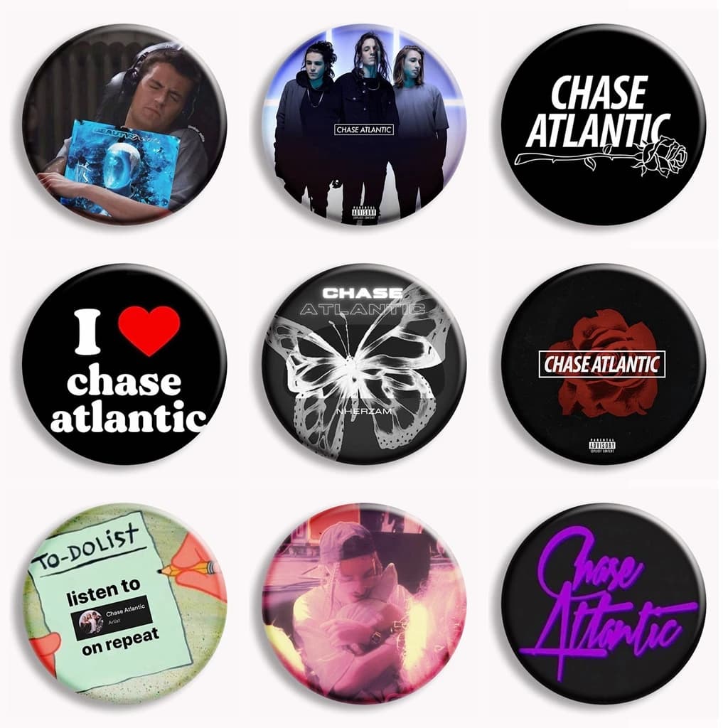 Pop Rapper Chase Atlantic Album Cover Soft Button Pin Hip Hop Rock Beauty In Death spilla Badge Bag Decor Music Lover Collect