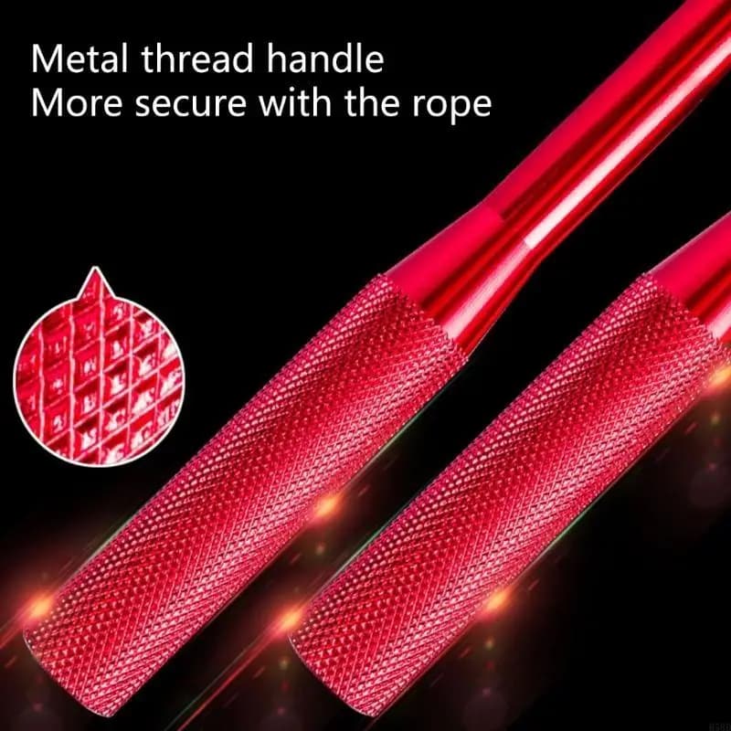 Adjustable Jump Rope 360° Swivel Bearing Jump Rope Anti-slip Handle Telescopic Jumping Wheel for