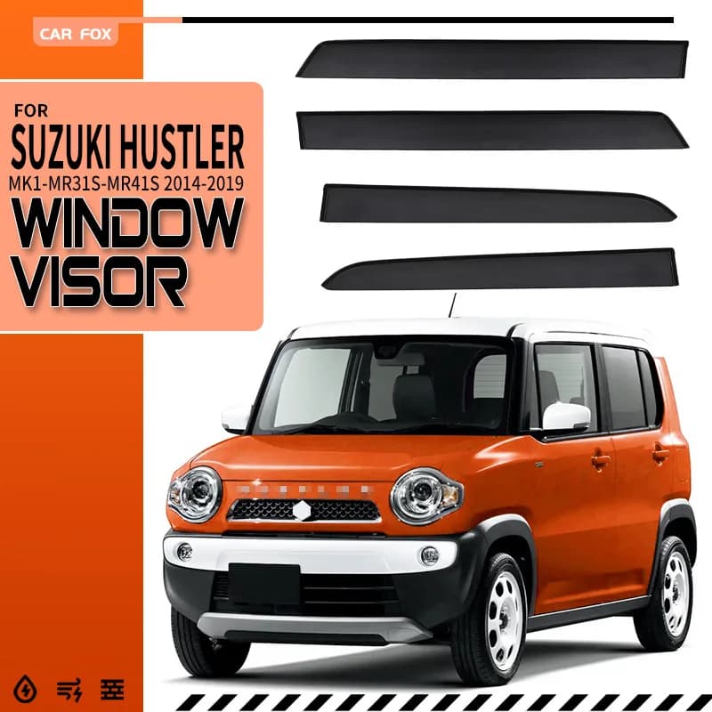 4 pz Per Suzuki Hustler 2014-2019 Finestra di Automobile Visiera Tenda Shelter Parabrezza Finestra Laterale Pioggia Parasole Accessori Auto
