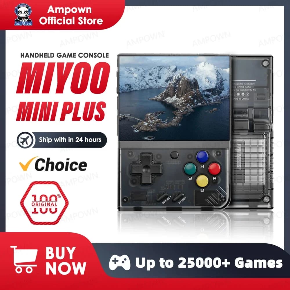 MIYOO Mini Plus Portable Retro Game Console V2 Mini + IPS Screen Console for Classic Video Games Linux System Children's Gift