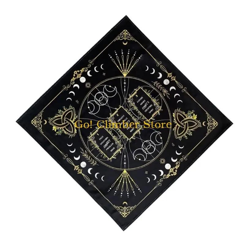 Q84C Divinazioni Tovaglia Carta da lettura Astrologia Tarocchi Carte Tovaglia Altari Panno Divinazioni Gioco da tavolo Accessori