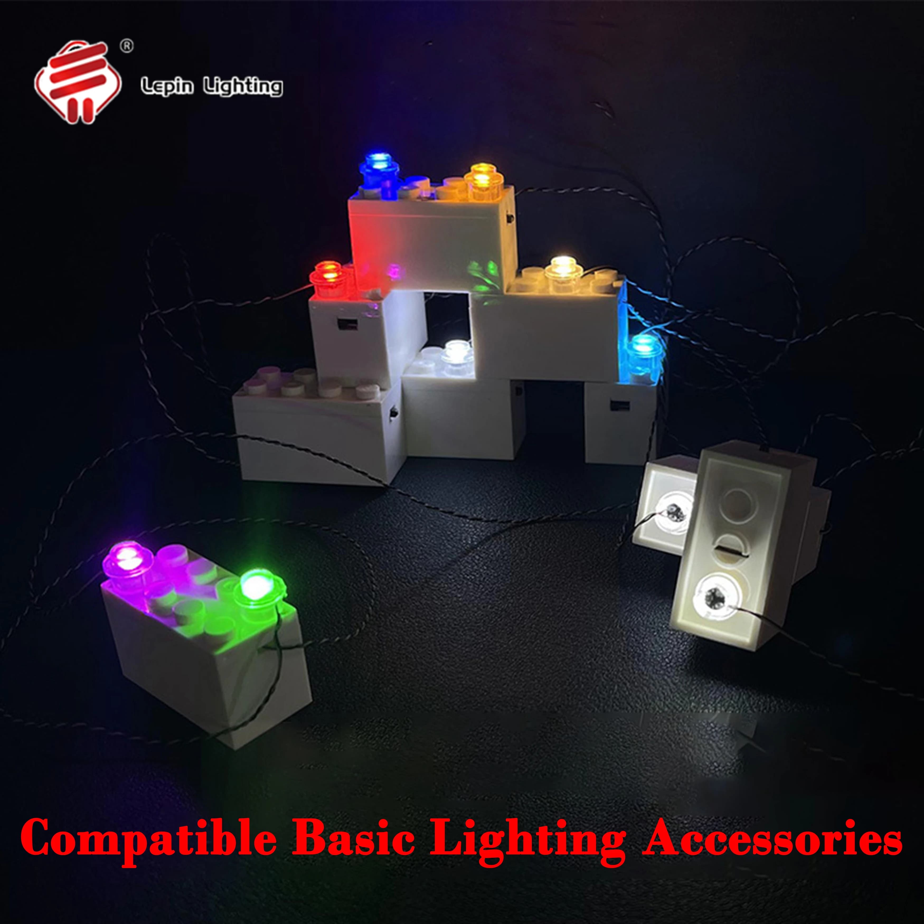 Building Blocks LED Lighting Kit DIY Model Light Set with Battery Box USB Cable Connector Board RC Module Free Combination