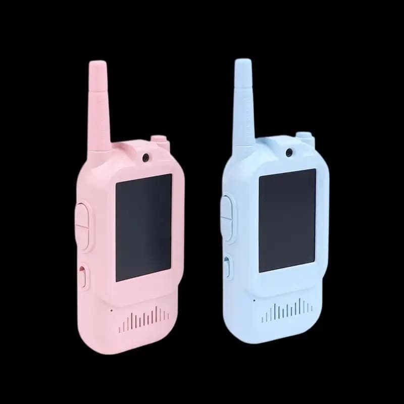 Walkie-Talkie Video per Bambini con Pager a Cartone Animato; Divertente Giocattolo con Schermo HD da 2 Pollici per Interazione Genitore-Figlio e Regalo