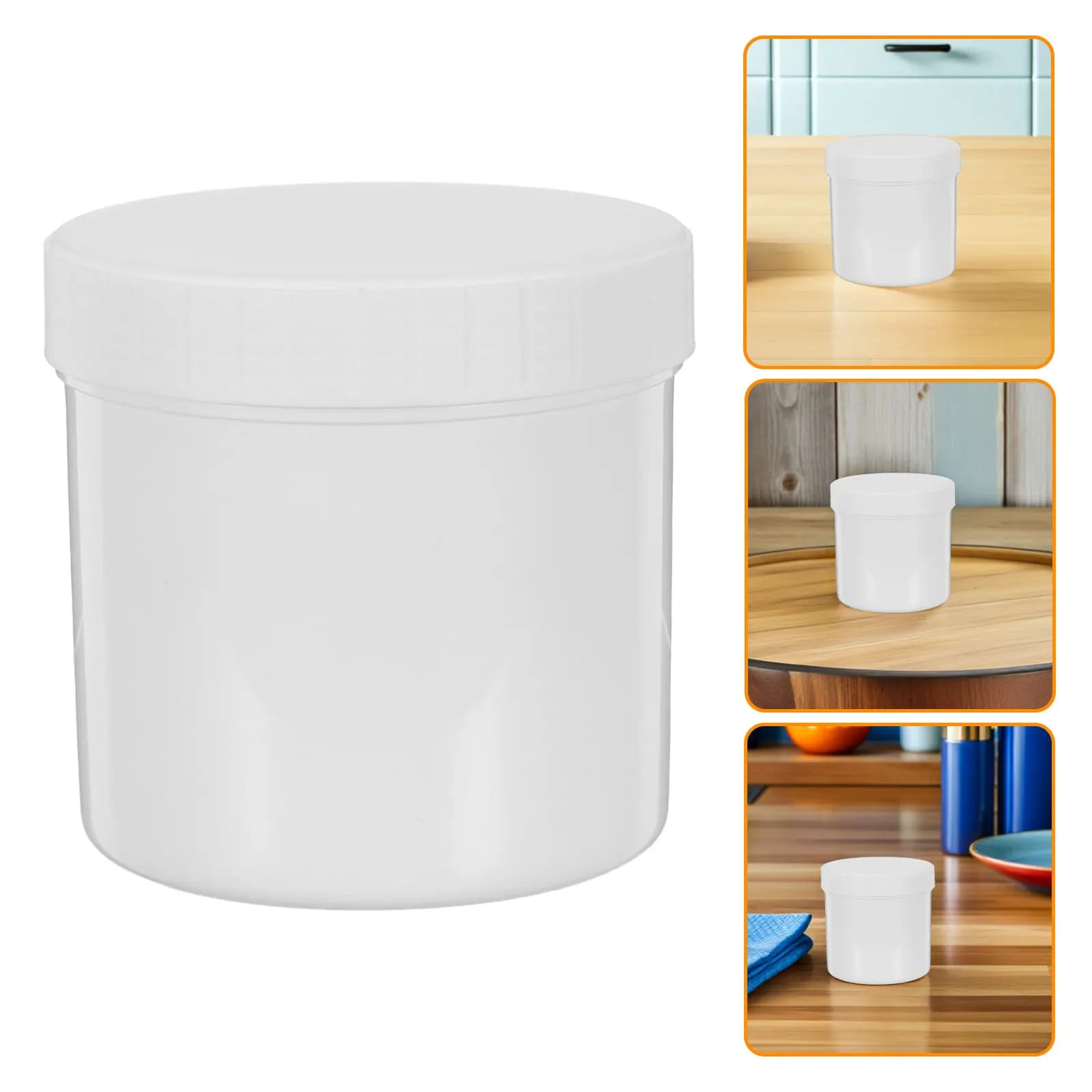 6Pcs Food Grade Airtight Storage Jars Leakproof 500Ml Screw Top Plastic Containers for Kitchen Flour Sugar Oats Protein Powder