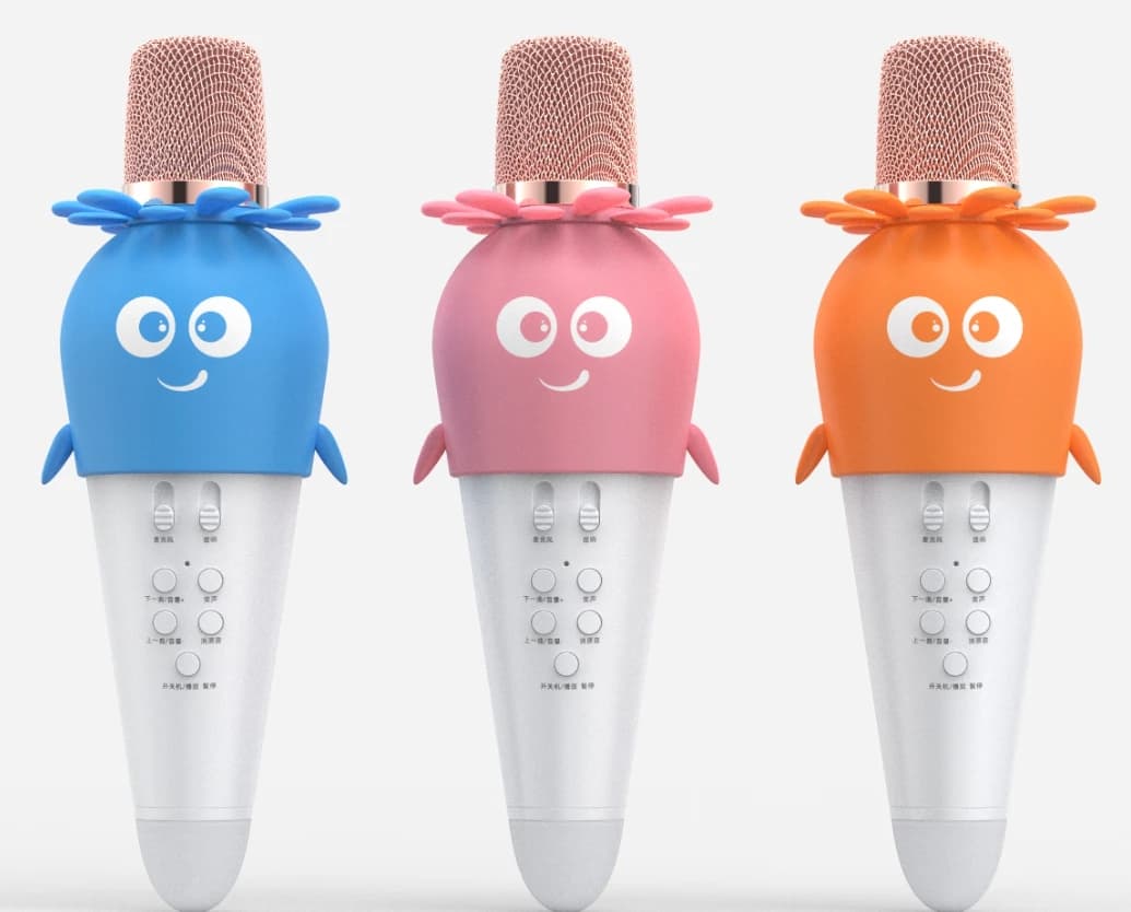 Simpatico microfono karaoke portatile wireless Bluetooth con microfono dinamico per gli amanti della musica e i bambini