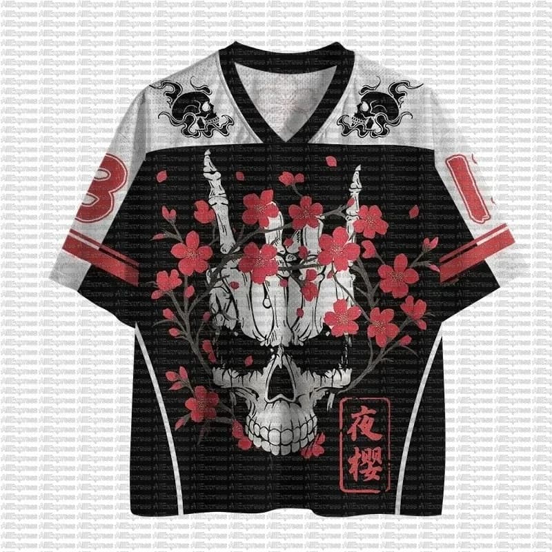 2026 Summer Fashion New Japanese Cherry Blossoms Watch His 3D Printed Loose Outdoor Leisure and Entertainment V-neck T-shirt Top