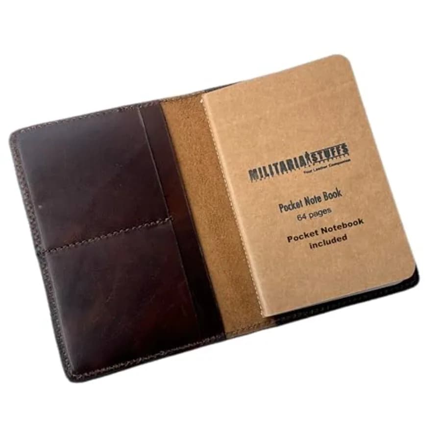 Handmade Vintage Leather Journal Cover for Field Notes - Notebook Cover for Field Notes and Moleskine Cahier Compatible - 3.5x5