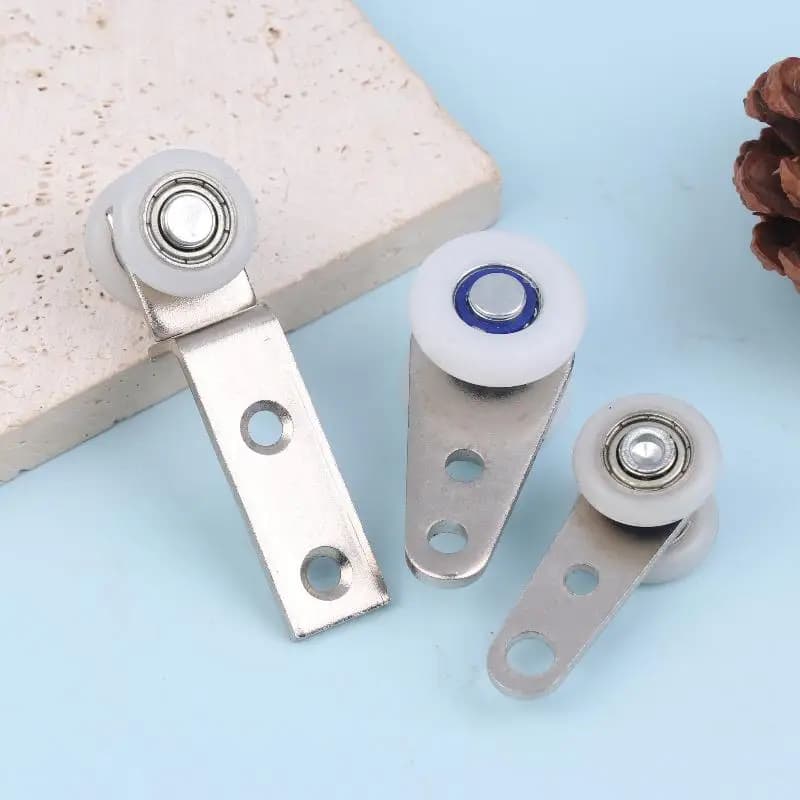 【xxx】2pcs Curtain Rails Pulleys Sliding Door Pulley Hanging Track Pulley Block For Sliding Door Cabinets Window Hardware[S14]