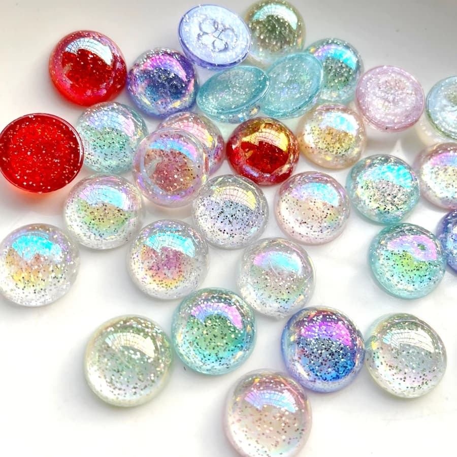 20 pezzi di scrapbook a fondo piatto con strass circolare ultra luminoso da 20 mm, adatto per la creazione di gioielli, decorazioni fai da te