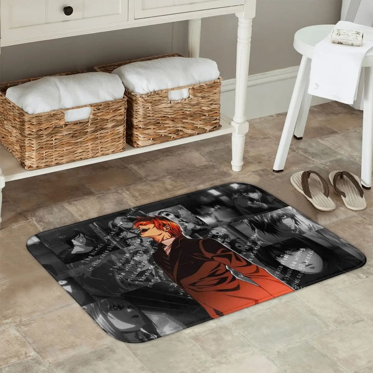 Anime Death Note Zerbino Cucina Ingresso Tappetino per la casa Tappeto antiscivolo per tappetini per soggiorno