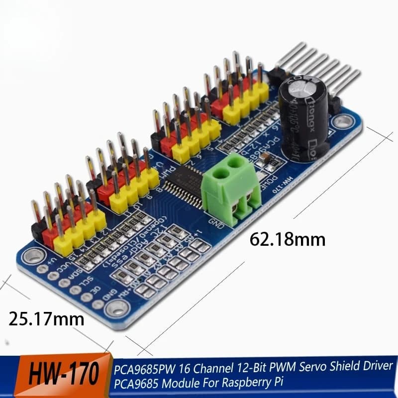 PCA9685PW PCA9685 module for 16-bit PWM servo shield driver I2C interface for Raspberry Pi