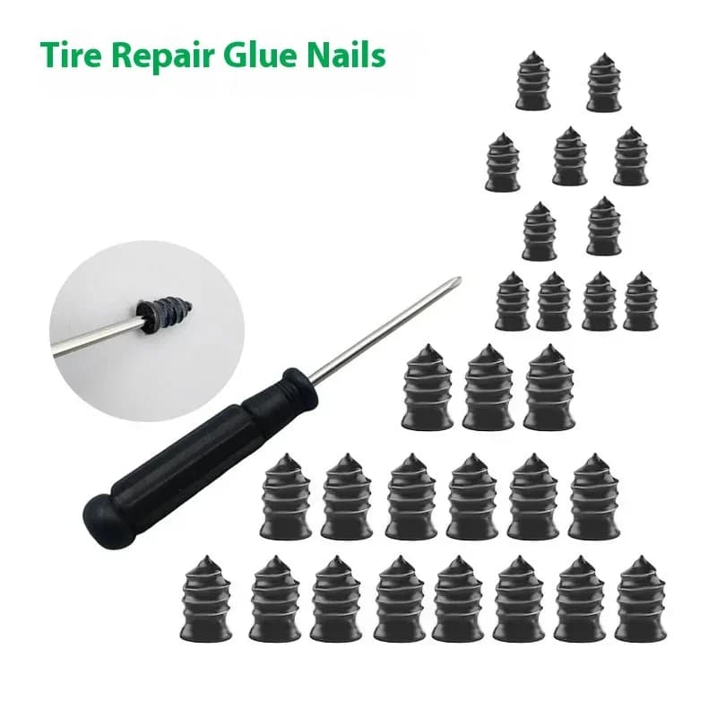 10-41 Pz Auto Moto Vuoto Riparazione Pneumatici Chiodi Camion Scooter Bici Pneumatico Puntura Riparazione Tubeless Strumenti Gomma Accessori In Metallo