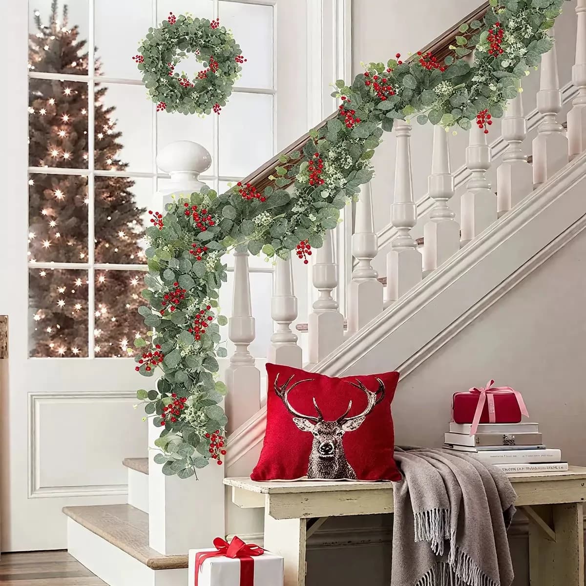 1/3pcs Artificial Plant Greenery Foliage Festival Christmas Wedding Outdoor Garden Decora Home Room Table Wall Hanging Diy Gifts