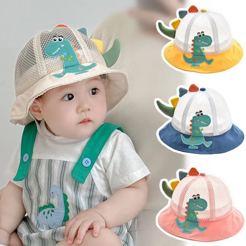 Cappello da Pescatore Estivo 2026 per Bambini, Traspirante, 1-4 Anni, Cappellini per Bambine, Cappelli Parasole da Esterno per Bambini, Accessorio Carino con Cartoni Animati