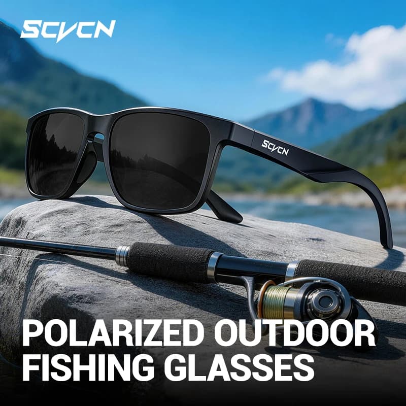 SCVCN UV400 Protection Glasses Polarized Anti-Glare Outdoor Sports Sunglasses Stylish Cycling Driving Surfing Hiking Sunglasses