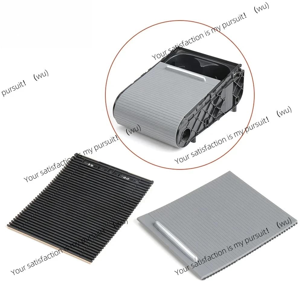 ZOCI-Interior Car Armrest Central Console Drink Cup Holder Cover Trim Zipper Rolling Curtain For Volkswagen CC Passat B6 B7