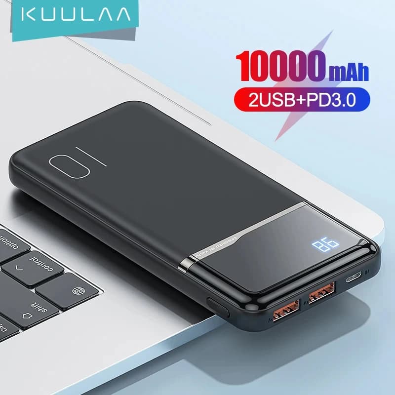 KUULAA Power Bank 10000 mAh ricarica portatile PowerBank 10000 mAh USB PoverBank caricabatteria esterno per iPhone 15 14 Xaiomi