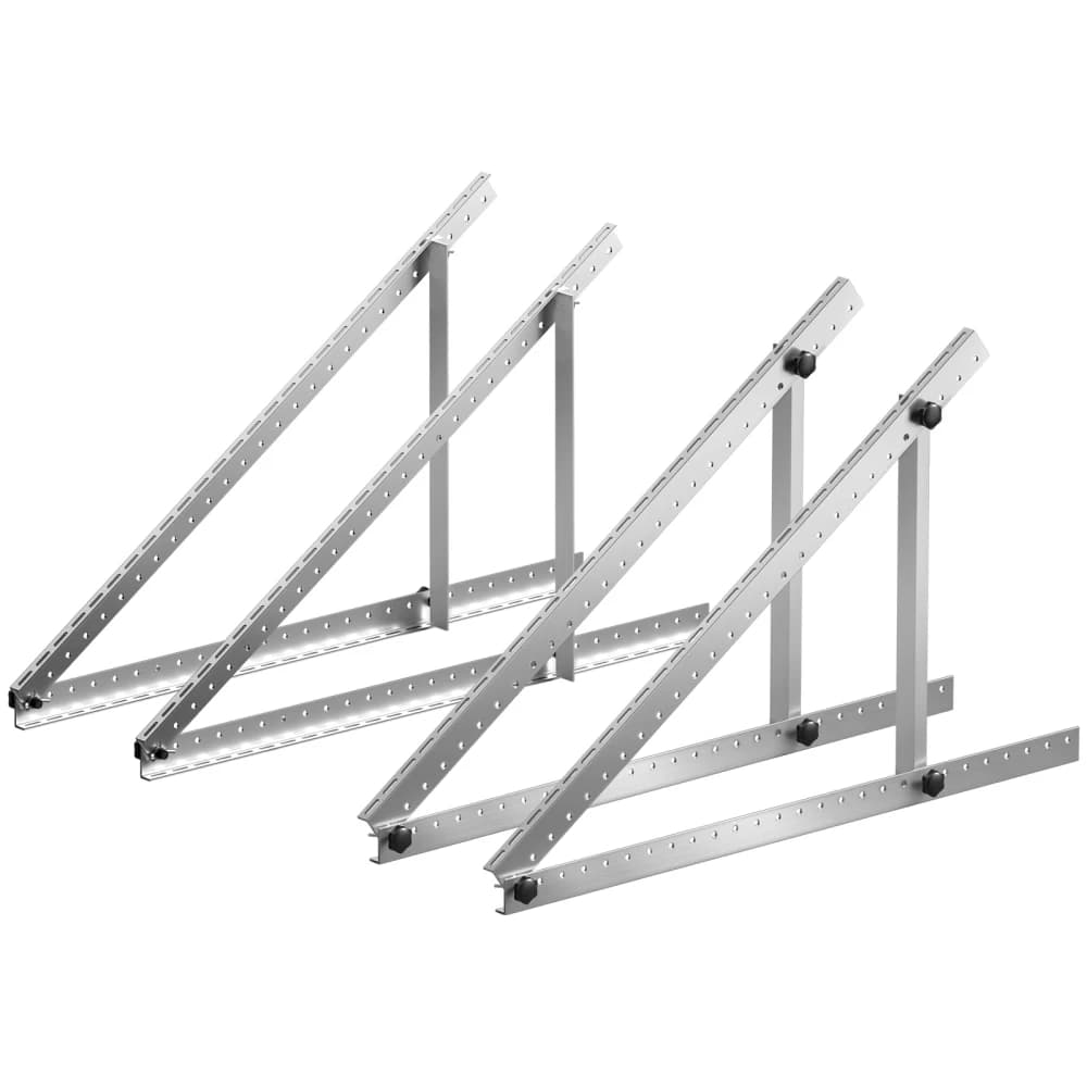 0-90° Adjustable Tilt Solar Panel Mount Brackets, 45 Inch Solar Mounting Hardware 2 Set for Outdoor RV Roof Installation