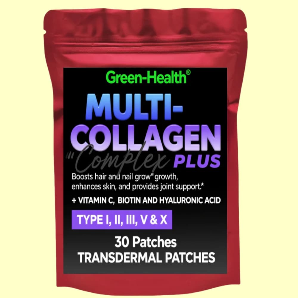 Multiple collagen transdermal patches more with biotin, vitamin C for women and men Support for hair growth Skin 30 patches