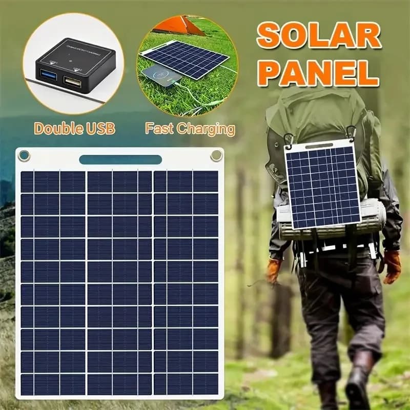 Pannello solare flessibile policristallino da 10 W Caricatore solare pieghevole impermeabile per fornitura di escursioni in campeggio di emergenza all'aperto
