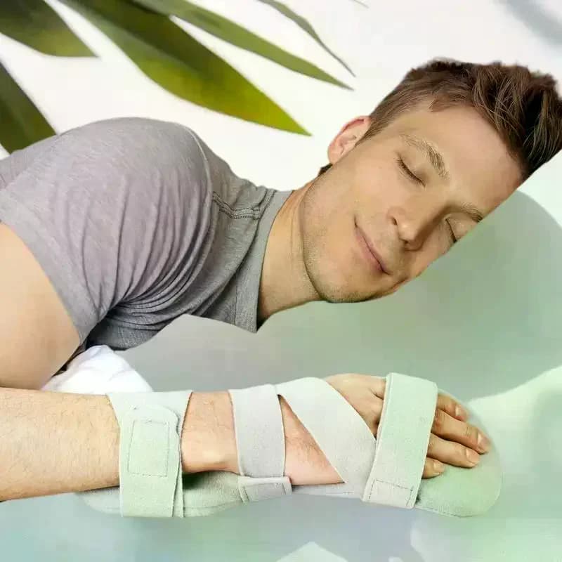 Supporto per mano per ictus, tutore notturno regolabile per dita, supporto ortopedico per polso, per artrite, tendinite, riabilitazione