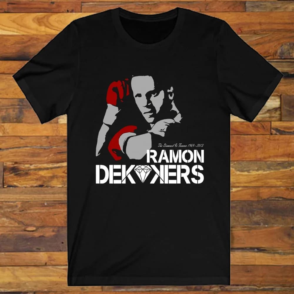 Maglietta nera da uomo di Ramon Dekkers The Diamond Boxing Legend
