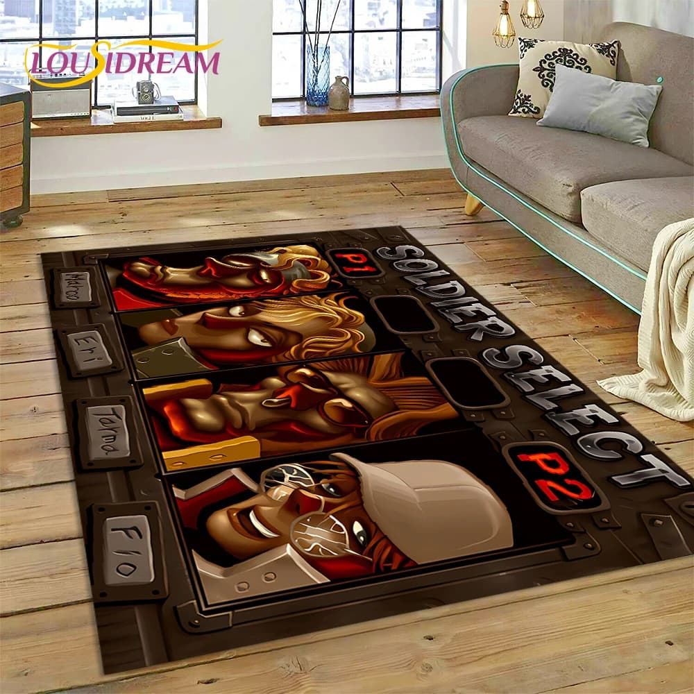 Metal Slug Retro Game Cartoon tappeto personalizzato tappeto per camera da letto soggiorno decorazione del divano di casa, Kid Play tappetino decorativo di grandi dimensioni