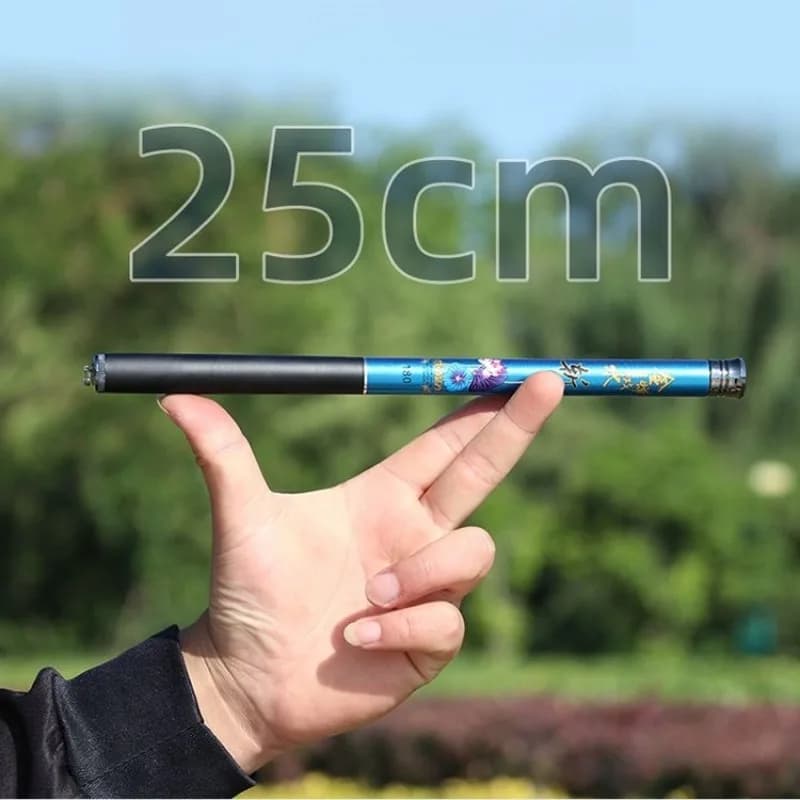 Canna da Pesca Telescopica Mini Portatile per Adulti e Bambini, per Viaggi e Pesca all'Aperto, Ultraleggera e Portatile