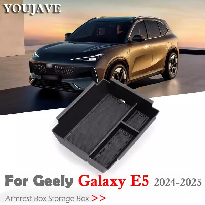 For Geely Galaxy E5 2024 2025 Car Central Control Lower Storage Box Console Armrest Storage Box HolderCar Interior Accessories