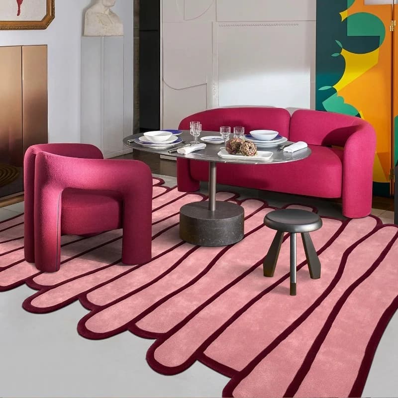 Large Irregular Shape Bedroom Carpet, Thick and Soft Bedding Carpet, Creative Bedroom Mats, Soft and Soft Room Mat