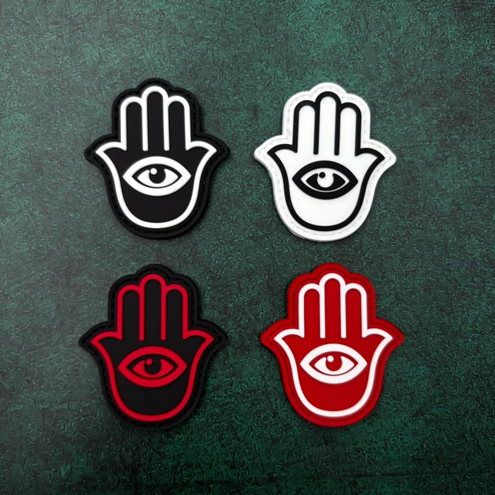 Patch per la coordinazione occhio-mano in PVC morbido, distintivo morale, adesivo con effetto fosforescente, adatto per cappelli, vestiti, zaini, giacche, gilet - Patch ricamata