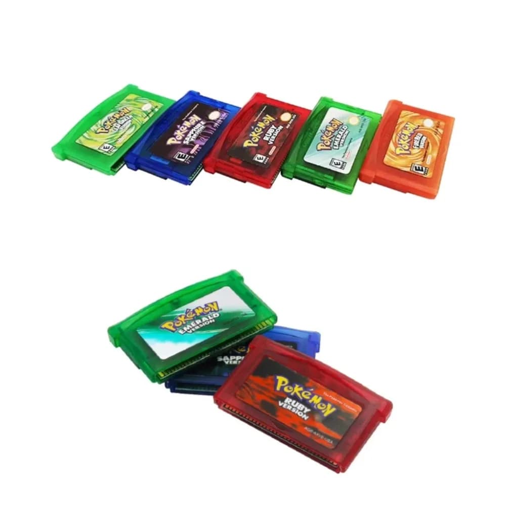 divertente FRA Versione Francese Pokemon Serie 32 Bit Cartuccia per videogiochi Smeraldo FireRed Leafgreen Rubino Zaffiro GBA Gioco di carte Regalo giocattolo