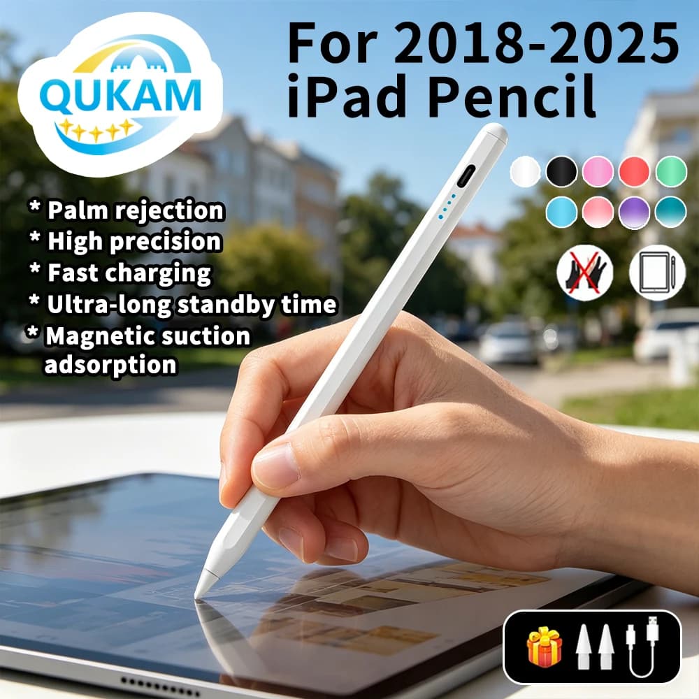 Nuova Penna Stilo Intelligente a Risparmio Energetico con Riconoscimento del Palmo per iPad M4 M5 A16 iPad 2025-2018 Pro Air Mini Strumento per Scrittura e Disegno Quotidiano