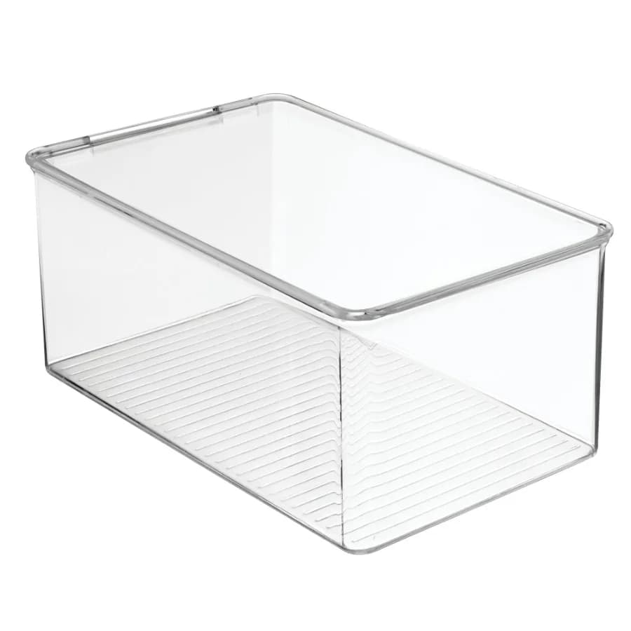 Stackable Closet Organizer Box with Lid Clear, Eco-Friendly Recycled Plastic, Space-Saving Storage for Clothes, Toiletries Acce
